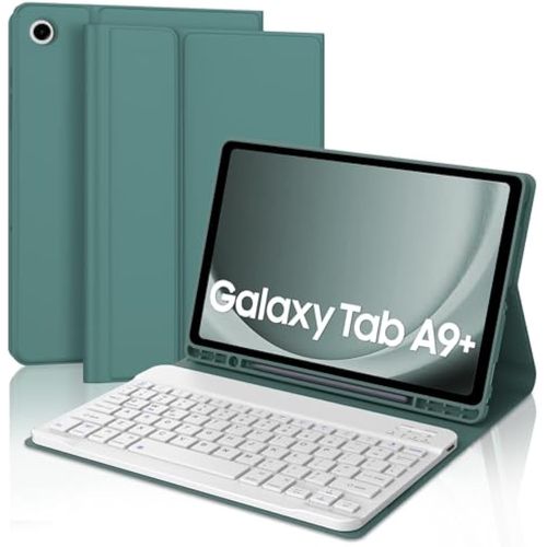 Funda de teclado para Samsung Galaxy Tab A9 Plus 5G de 11 pulgadas 2023 (SM-X210/X216/X218), teclado