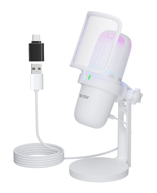 Micrófono USB para PC, micrófono de PC para transmisión, podcasts, micrófono de escritorio de