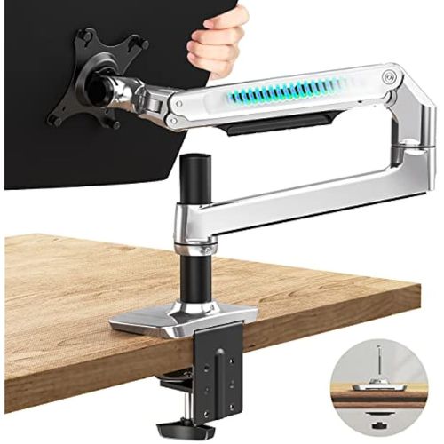ErgoUnion Soporte para monitor individual – Soporte de escritorio con brazo para un solo monitor,