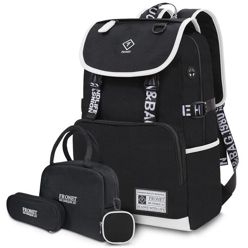 FRONET Mochila para niñas y niños, mochila de viaje para hombres y mujeres, mochila escolar para