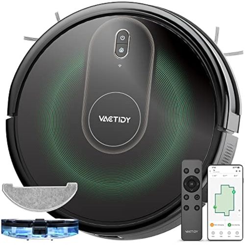 Vactidy T8 Robot aspirador y trapeador combinado, control WiFi/App/Alexa/Siri, aspiradora robótica