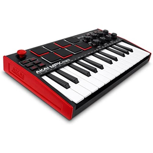 AKAI Professional MPK Mini MK3 | Controlador de teclado MIDI USB de 25 teclas con 8 almohadillas de