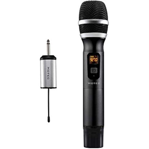 HOTEC Micrófonos inalámbricos, micrófono de mano UHF para iglesia, hogar, karaoke, fiesta,
