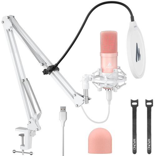 Kit de micrófono USB 192KHZ/24BIT Enchufa y usa MAONO AU-A04 USB para computadora, micrófono