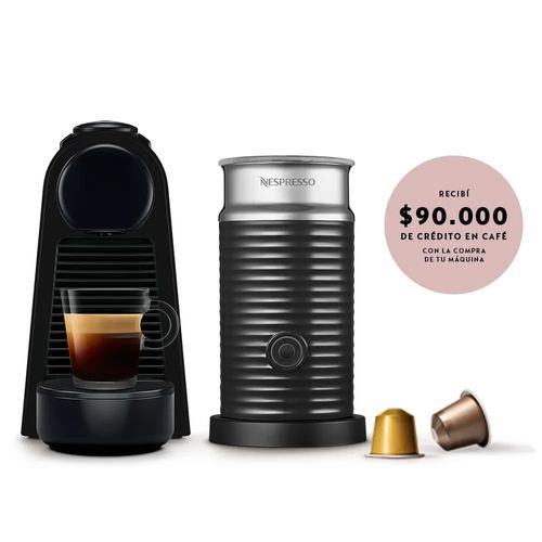 Cafetera Nespresso Essenza Mini D Black +Aeroccino