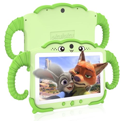 Tableta para niños de 7 pulgadas para niños de 64 GB con software de funda instalada, tableta de