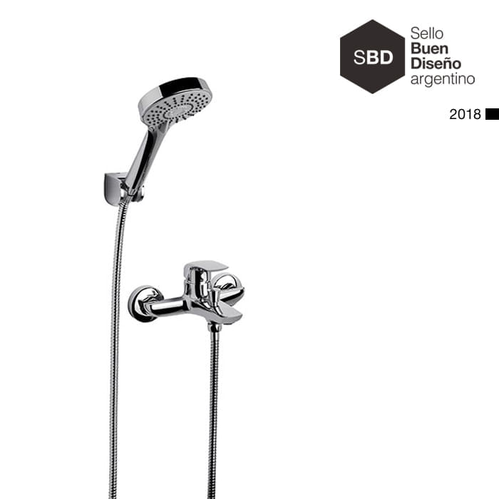 Grifería de Ducha Monocomando con Duchador Manual FV Epuyen Cromo