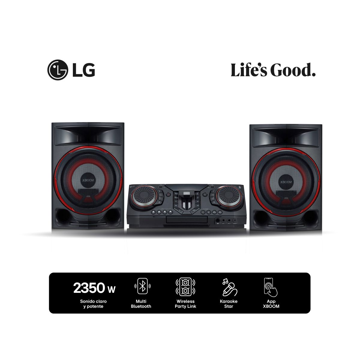Minicomponente LG Cl87 Pmpo 2350w Usb Aux Bt