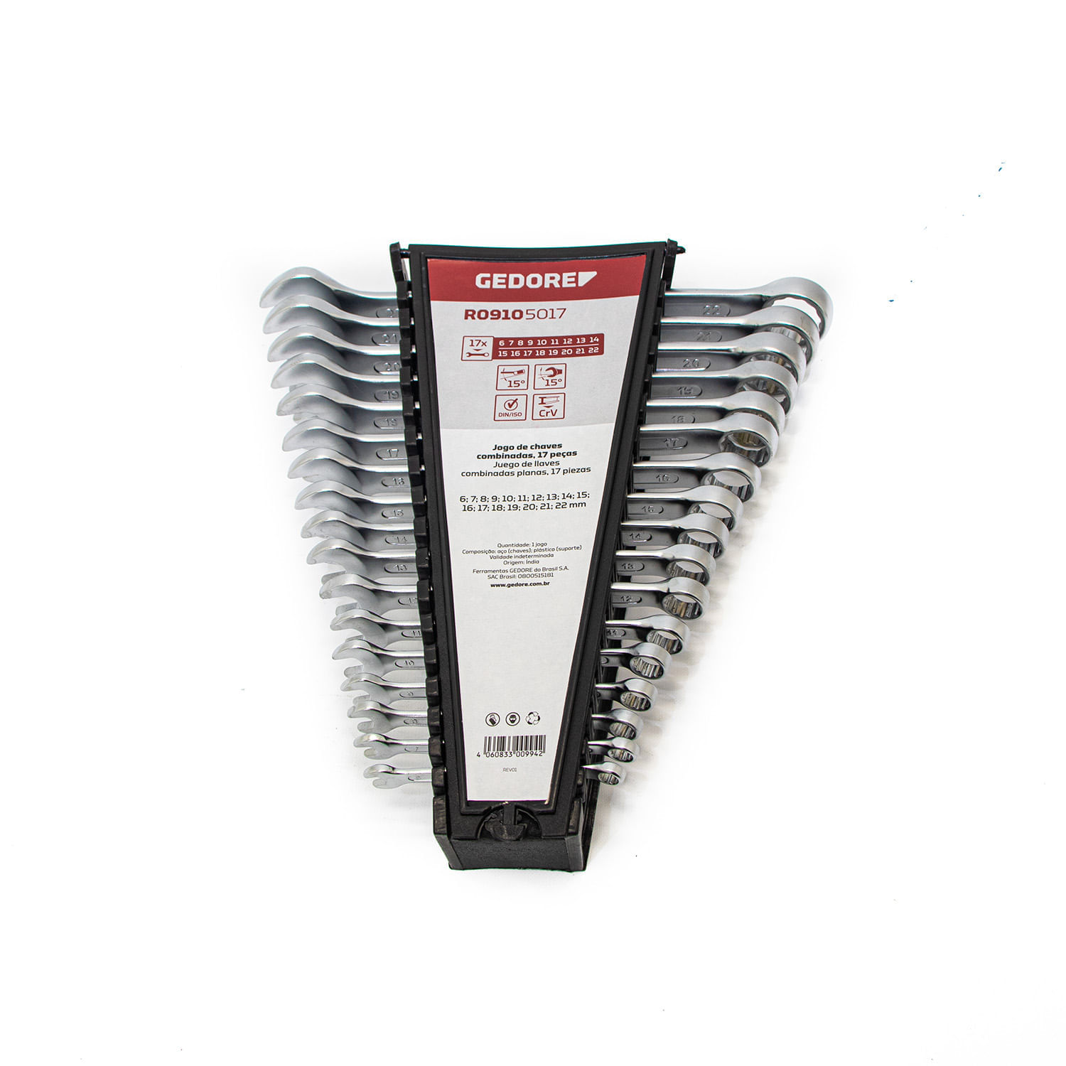 Juego Llave Combinada 6-22 17 Piezas