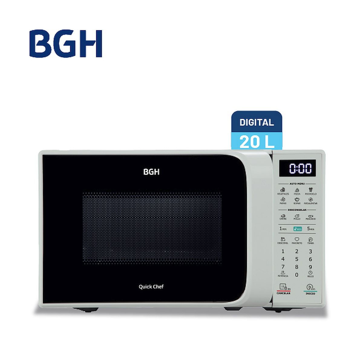 Horno Microondas Bgh 20lts B120db20i Dig Eco Blanco