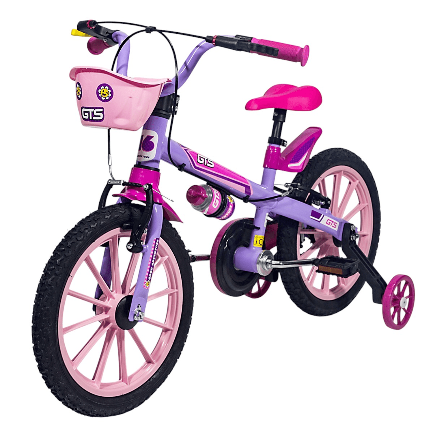 Bicicleta de paseo R16 con cantimplora GTS rosa
