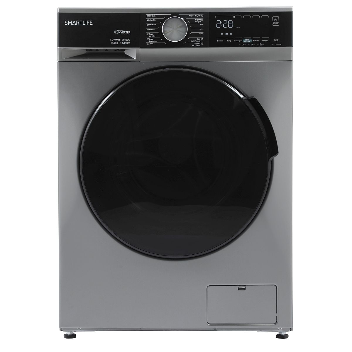 Lavarropas Smartlife 11.5kg Sl-Wmi1151400g Inverter 1400rpm A Gris