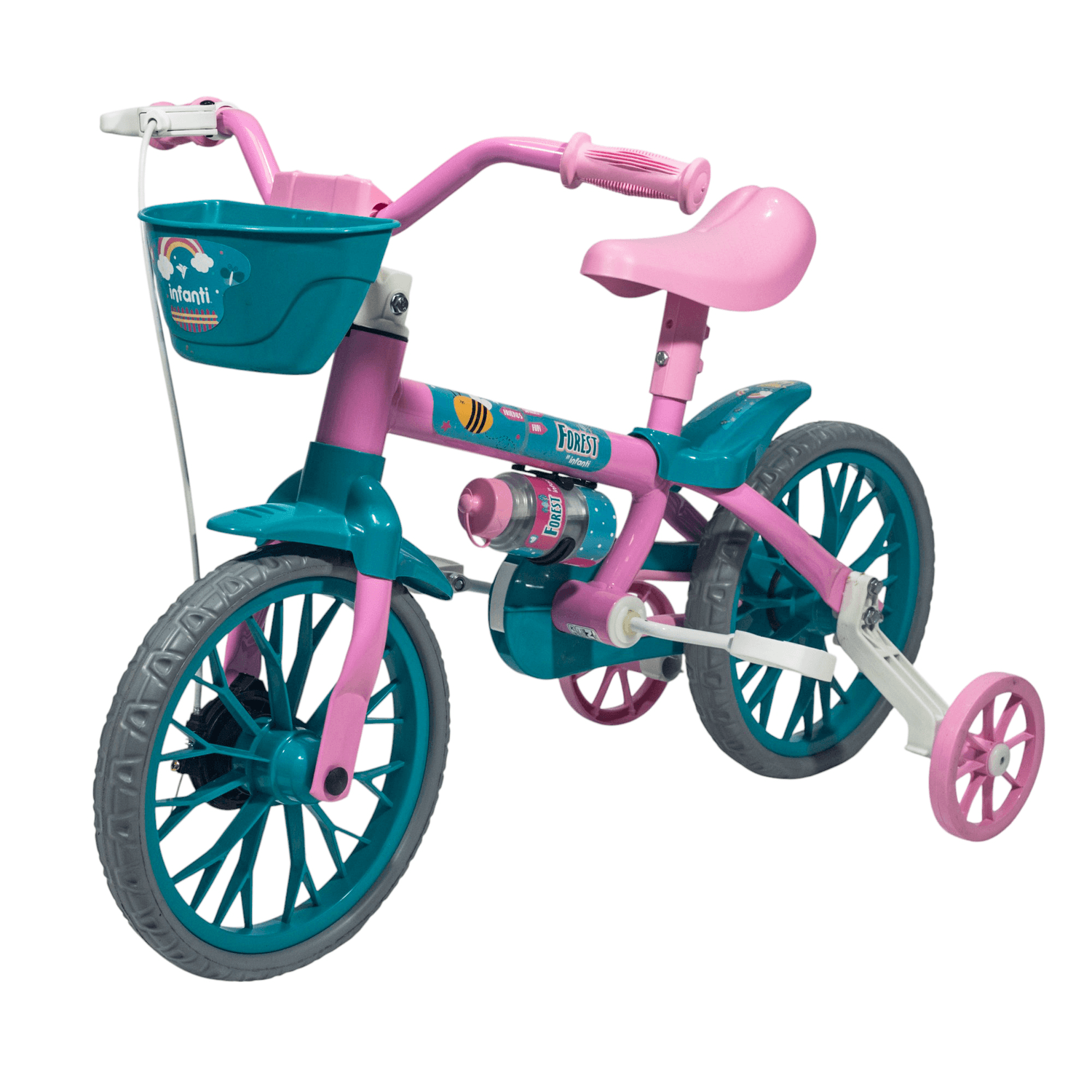 Bicicleta de paseo R12 Infanti con cantimplora Forest