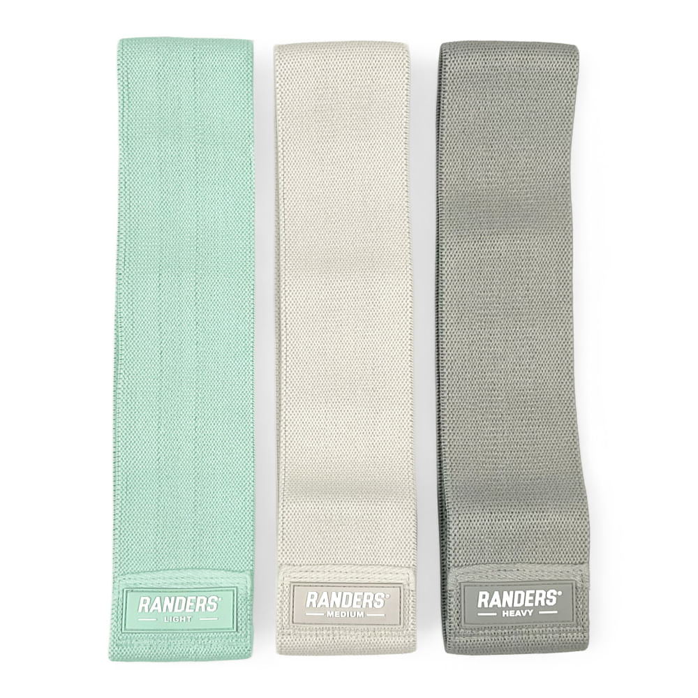 Kit de 3 Bandas Elásticas Resistencia Tela Randers Mineral Set Calm Collection