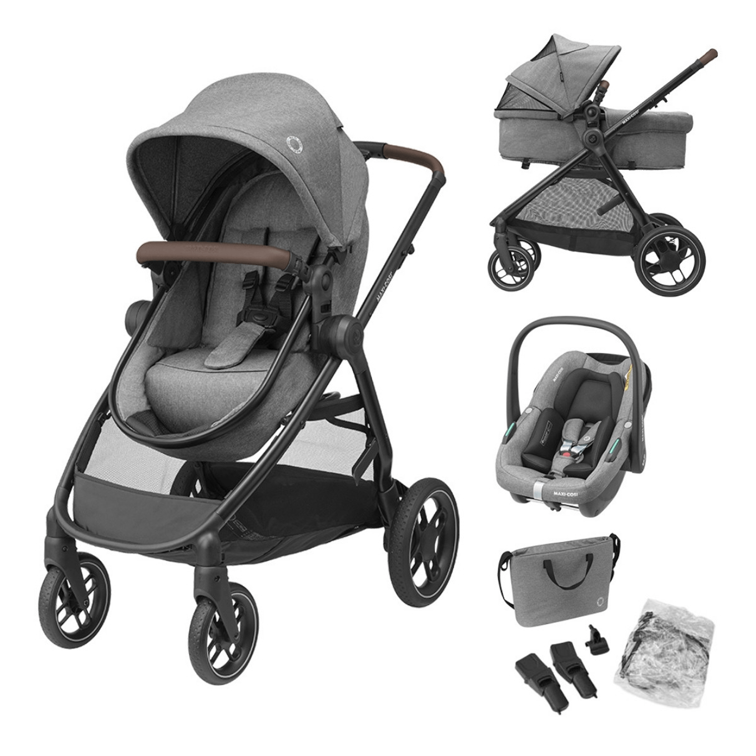 COCHECITO ZELIA S TRIO 3 EN 1 GREY MAXI COSI