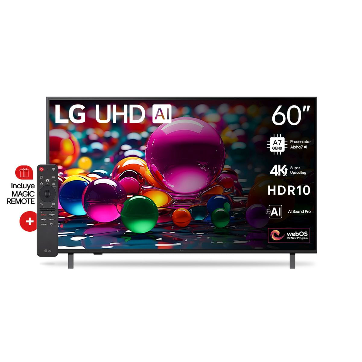 Smart tv LG 60 ua8050 4k hud ia hdr hdmi