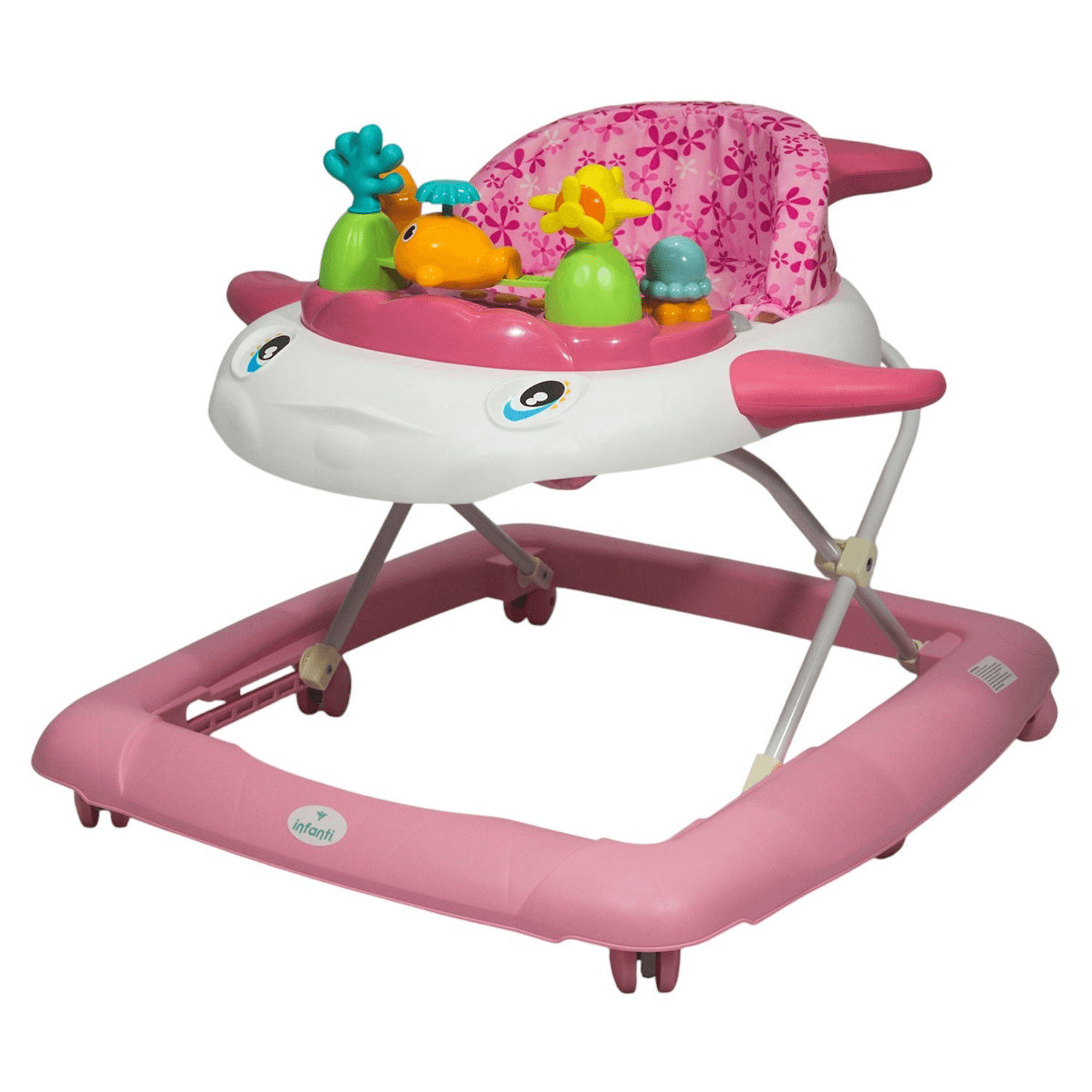 Andador con luces y sonidos Infanti Ballena Luminosa rosa
