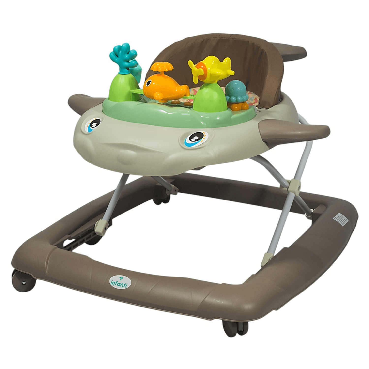 Andador con luces y sonidos Infanti Ballena Luminosa Coffee