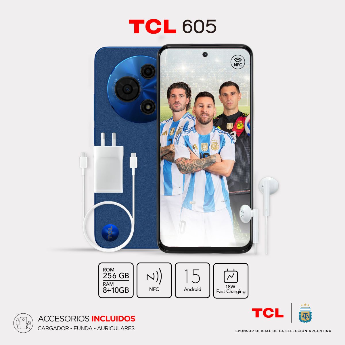 Celular Tcl 605 Midnight Blue Rv 8/256gb 6.67'' Nfc