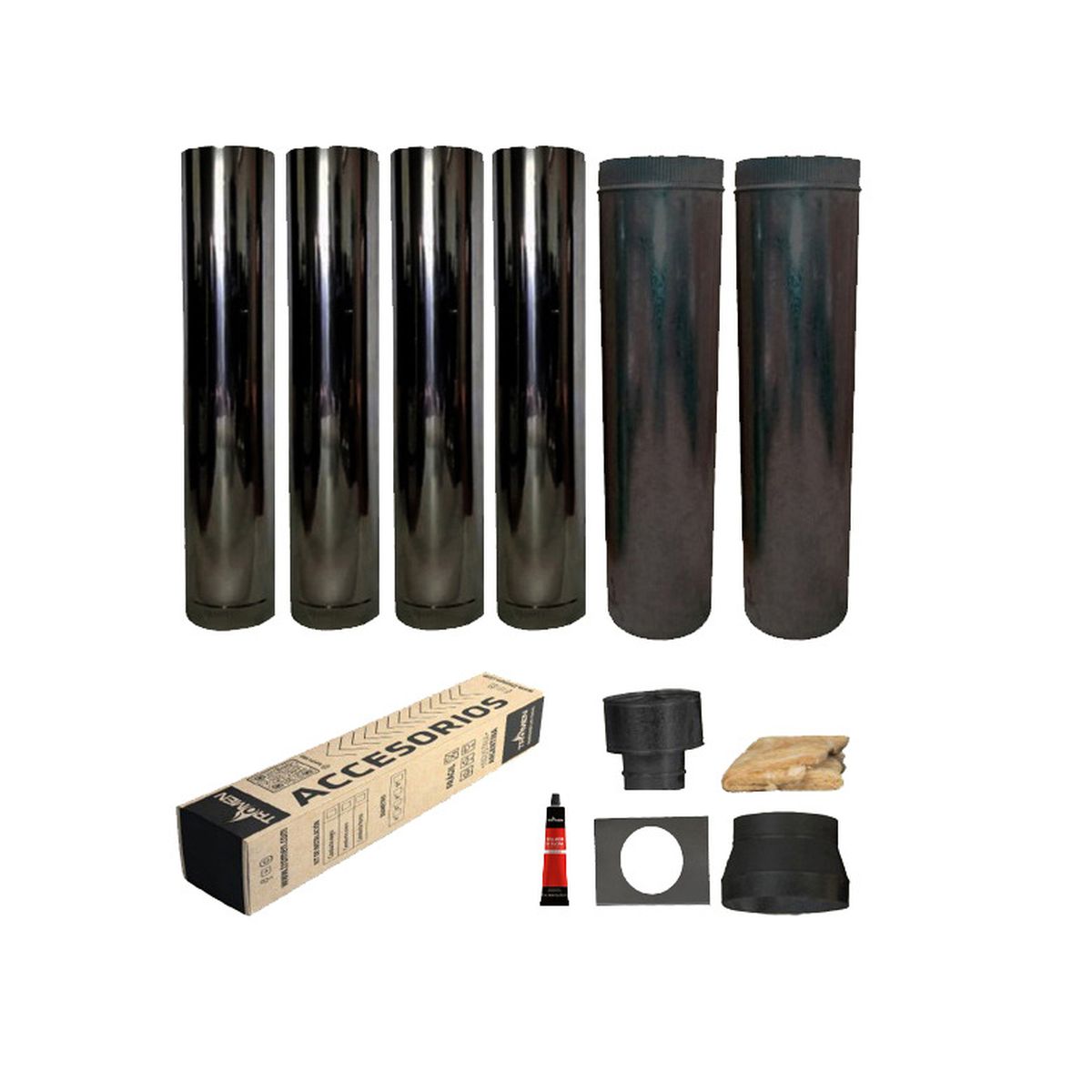 Kit Techo Tromen Negro 8" Enlozado