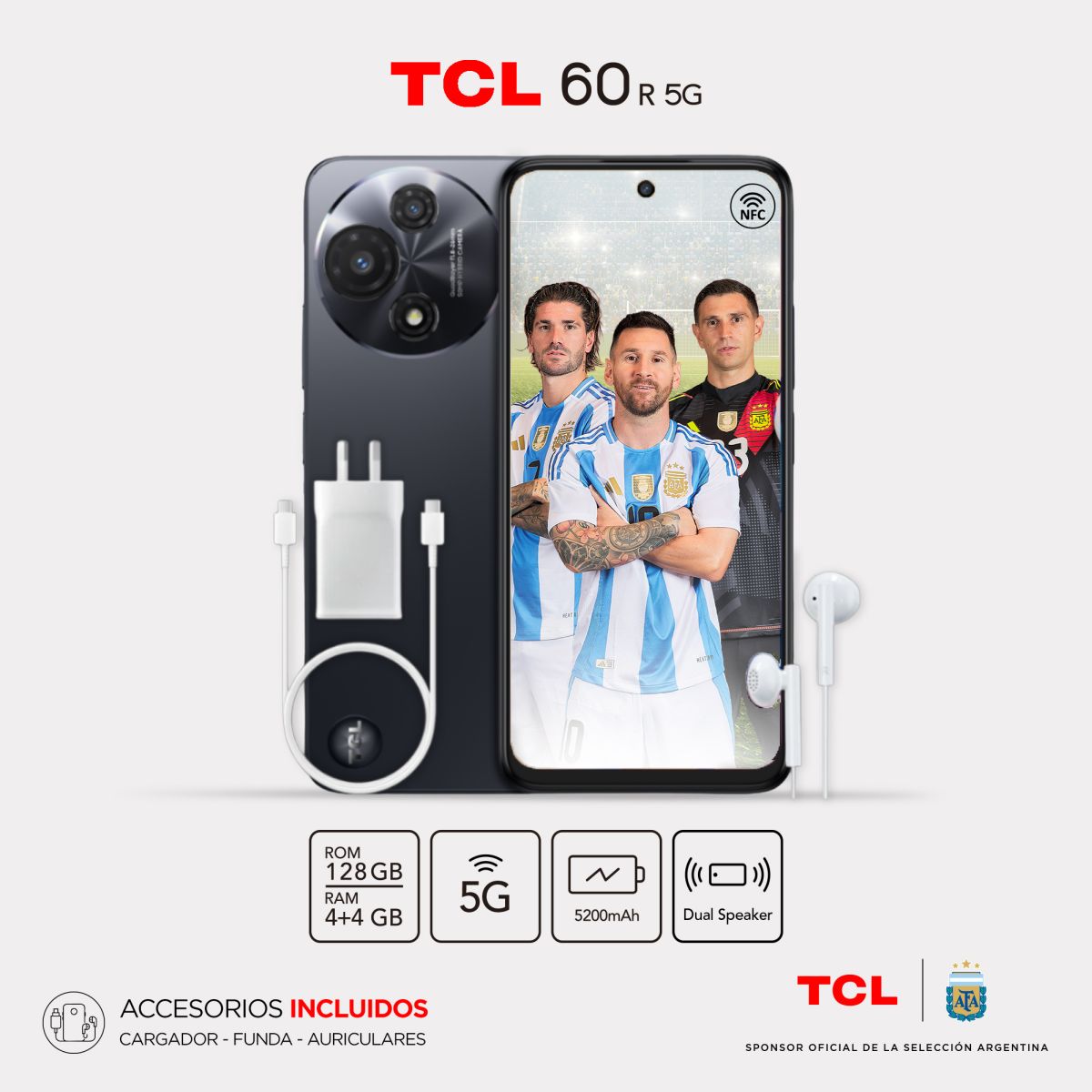 Celular Tcl 60r 5g Gray Rv 4/128gb 6.67'' Nfc