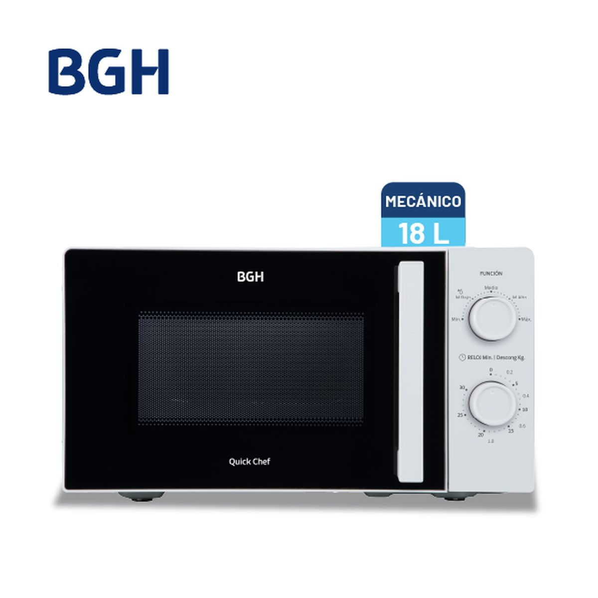 Horno Microondas Bgh 18lts Quick Chef B118mb25 Blanco 700w