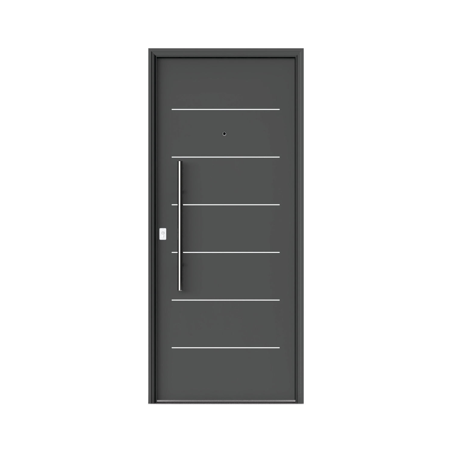 Puerta Exterior 56 Imperia c/Barral Gris Grafito 90x200  PAVIR