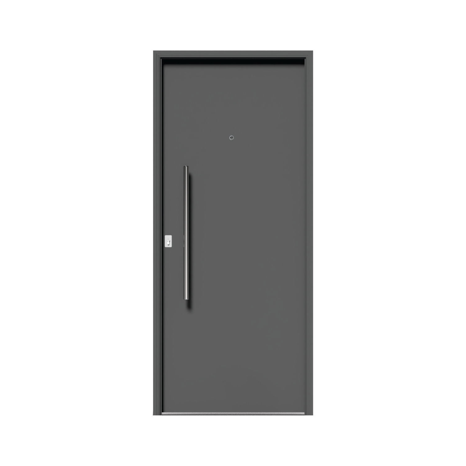 Puerta Exterior 49 Lisa c/Barral Gris Grafito 80x200  PAVIR