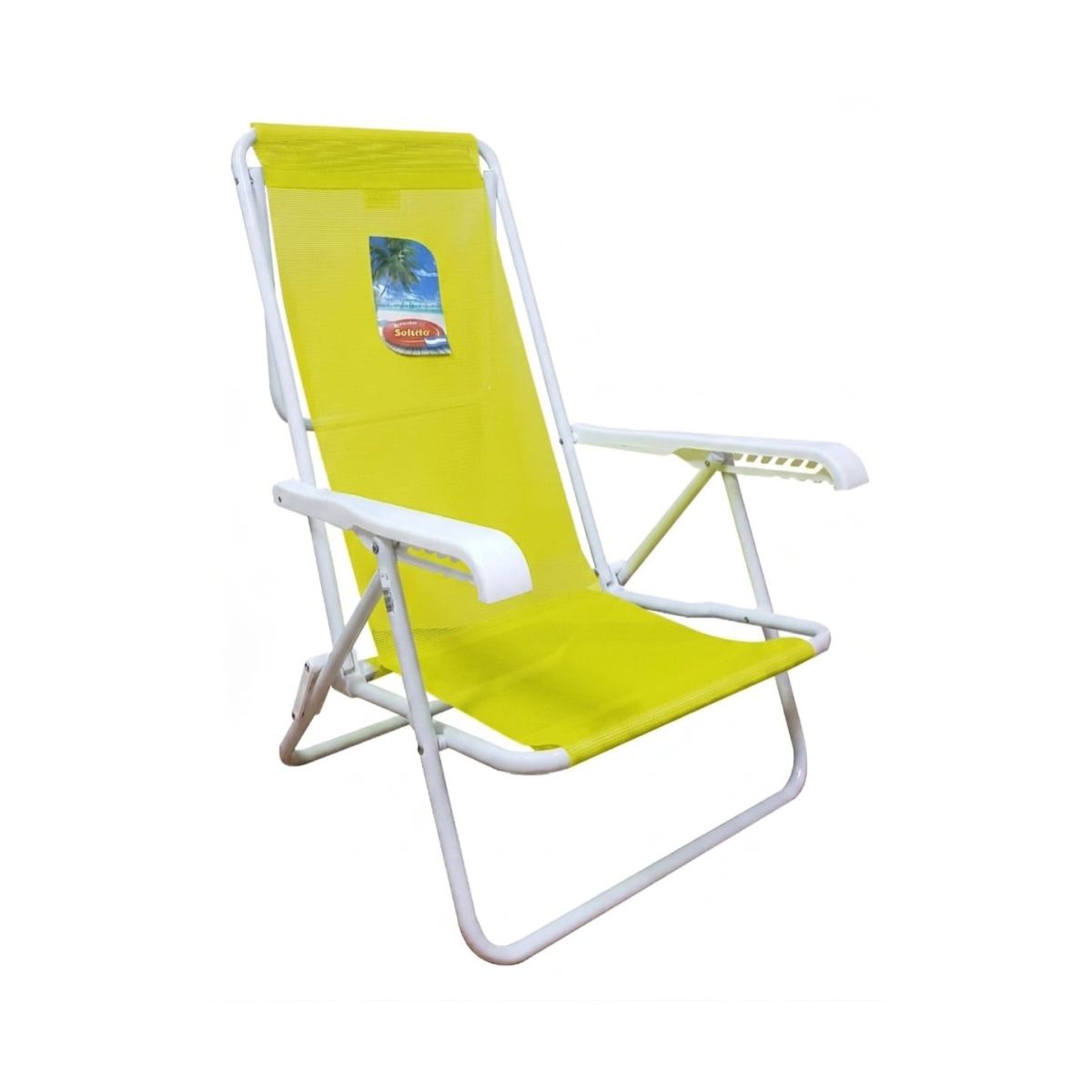 Reposera Caño Solcito 8pos.Tela Solwind Pl Colores Varios
