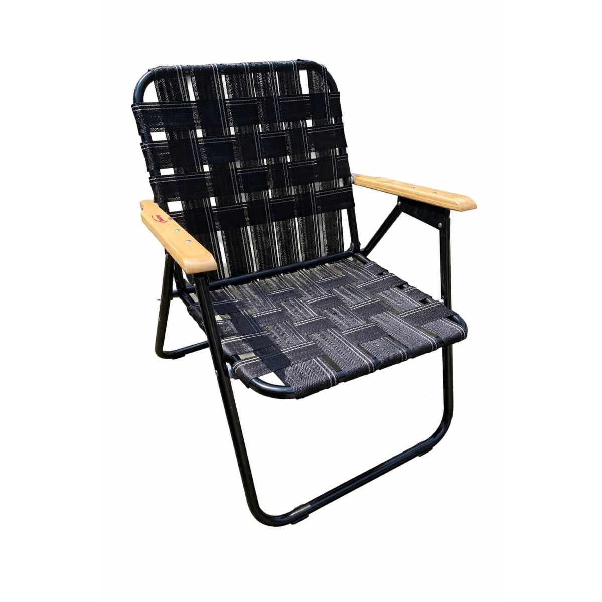 Sillón Solcito Playero Negro 1pos Apoyabrazos Madera