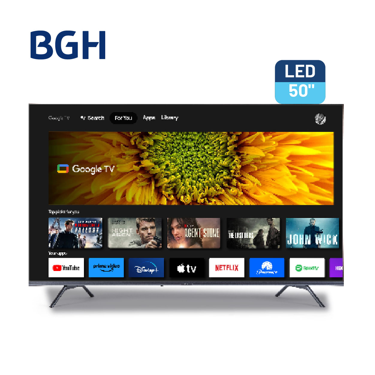Smart tv BGH 50 B5026ug6g Uhd Android Hdr Hdmi
