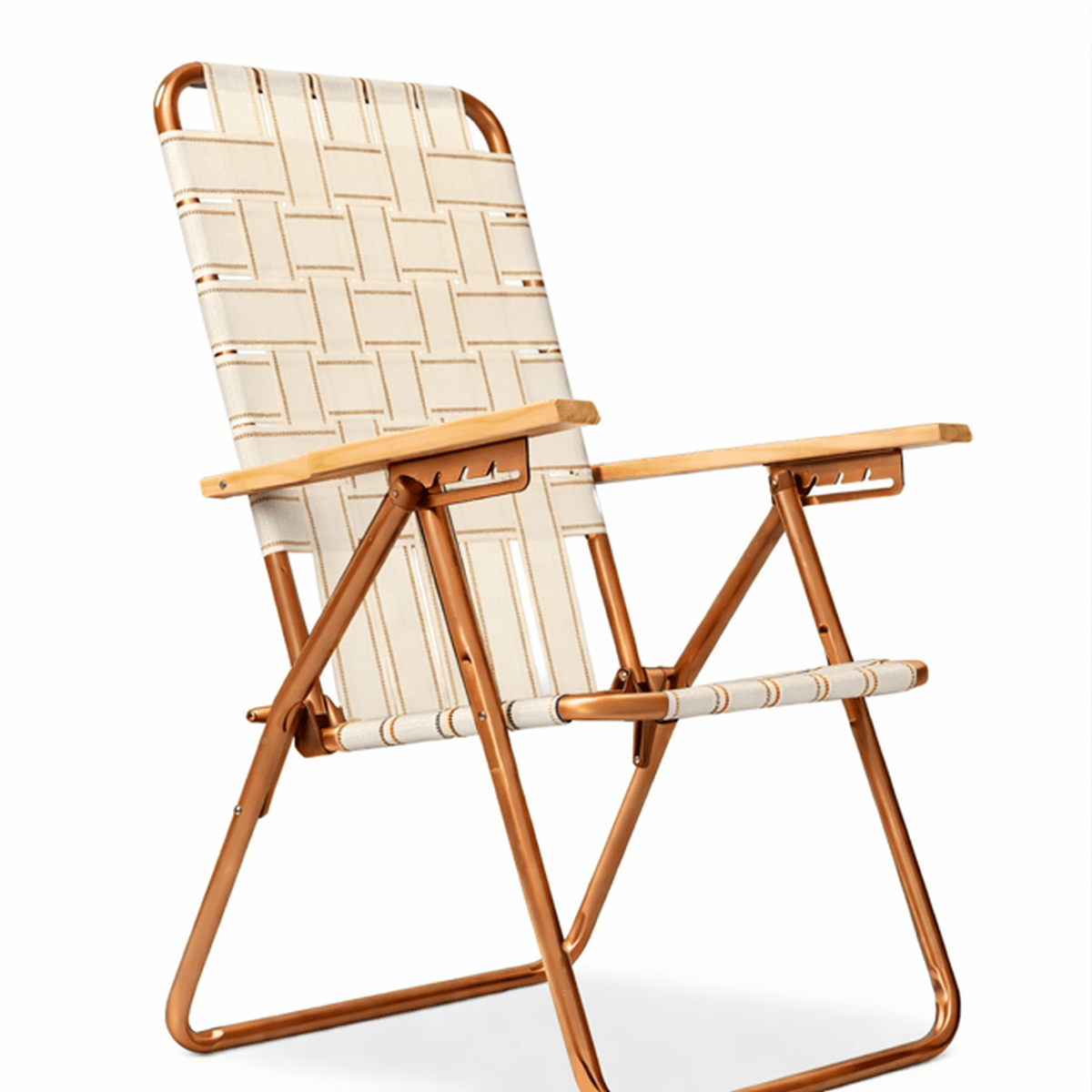 Reposera Descansar Playera Acero 5pos Cobre C/Cint
