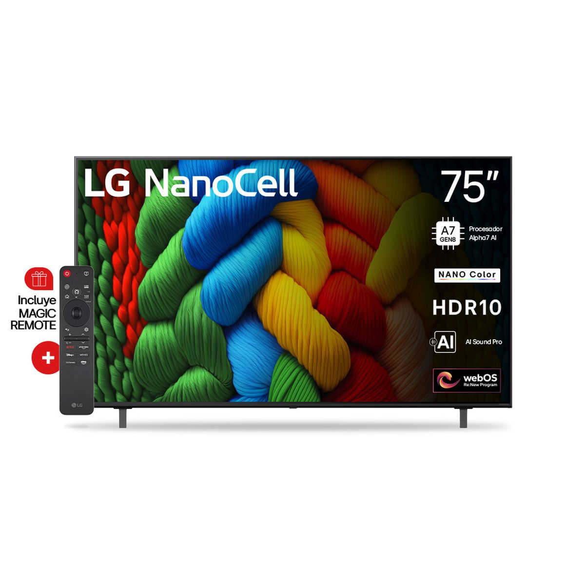 Smart LG 75 Nano80asa Uhd 4k Nano Cell Bt