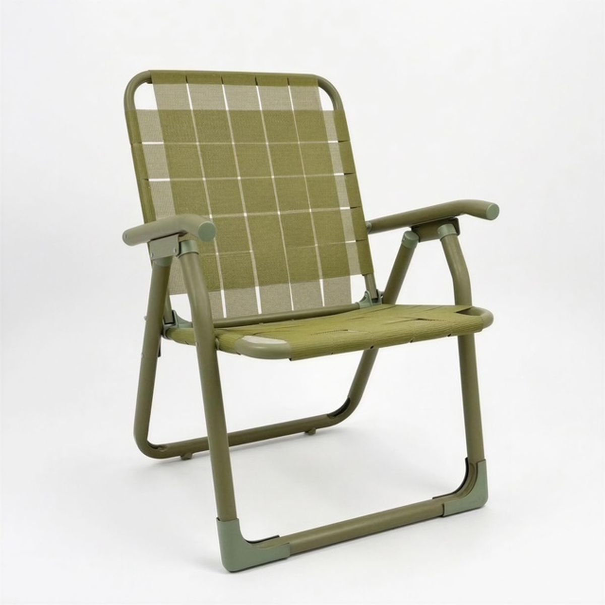 Reposera Descansar Playera Alum.C/Cinta 5pos Verde