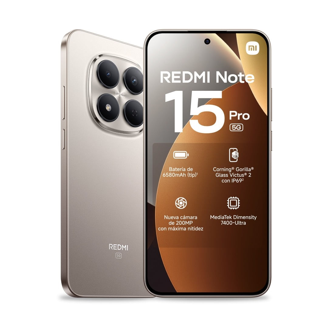 Celular Xiaomi Redmi Note 15 Pro 5g 8/512gb Titanium