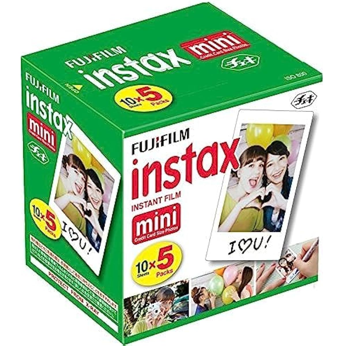 Fujifilm Película instantánea Instax Mini, 10 hojas x 5 paquetes (total 50 disparos)