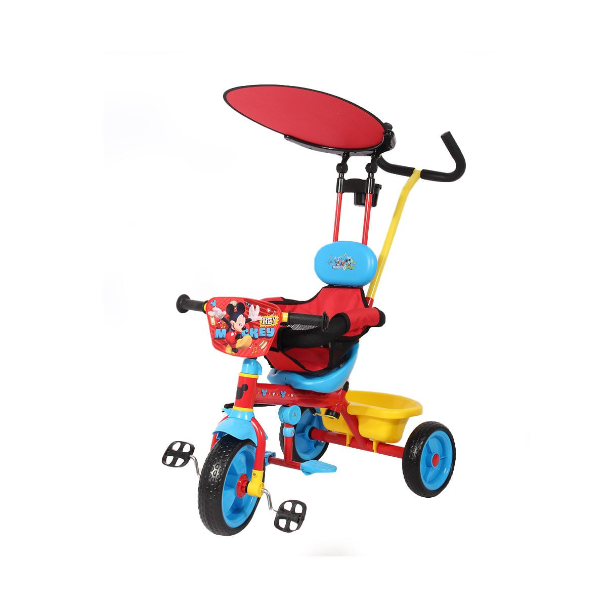 Triciclo Con Canasto Y Cinturon Mickey Mouse