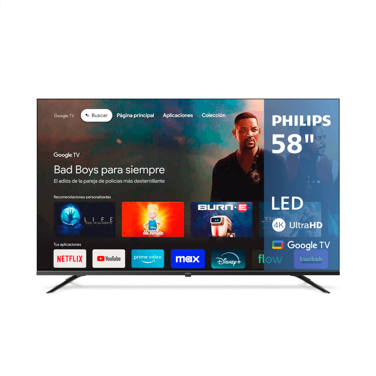 Smart Tv Philips 58 Pud7310/77 4k Hdr Usb Google Tv