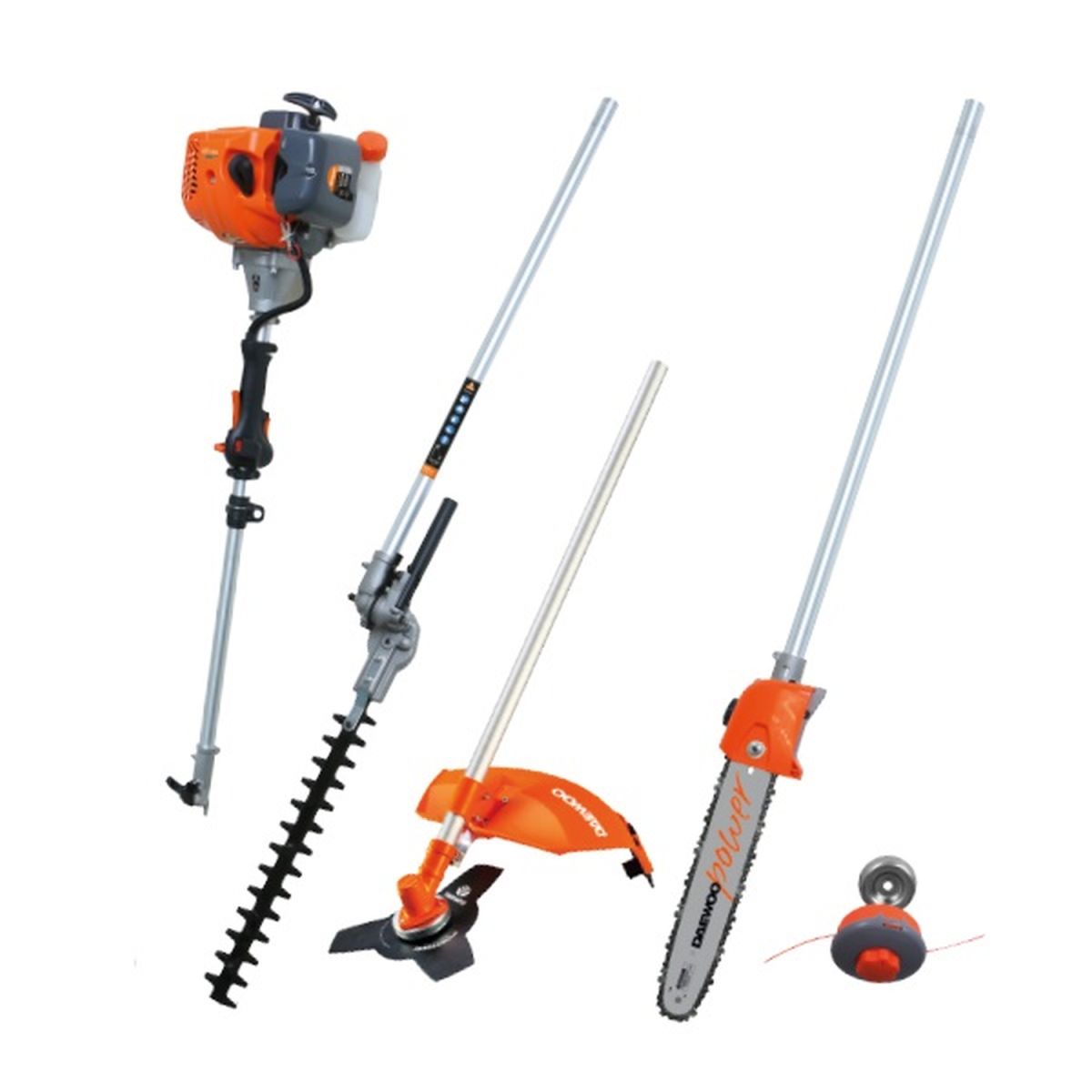Motosierra Daewo DAMT520 +Desmalezadora+Podadora  Altura+Cortadora