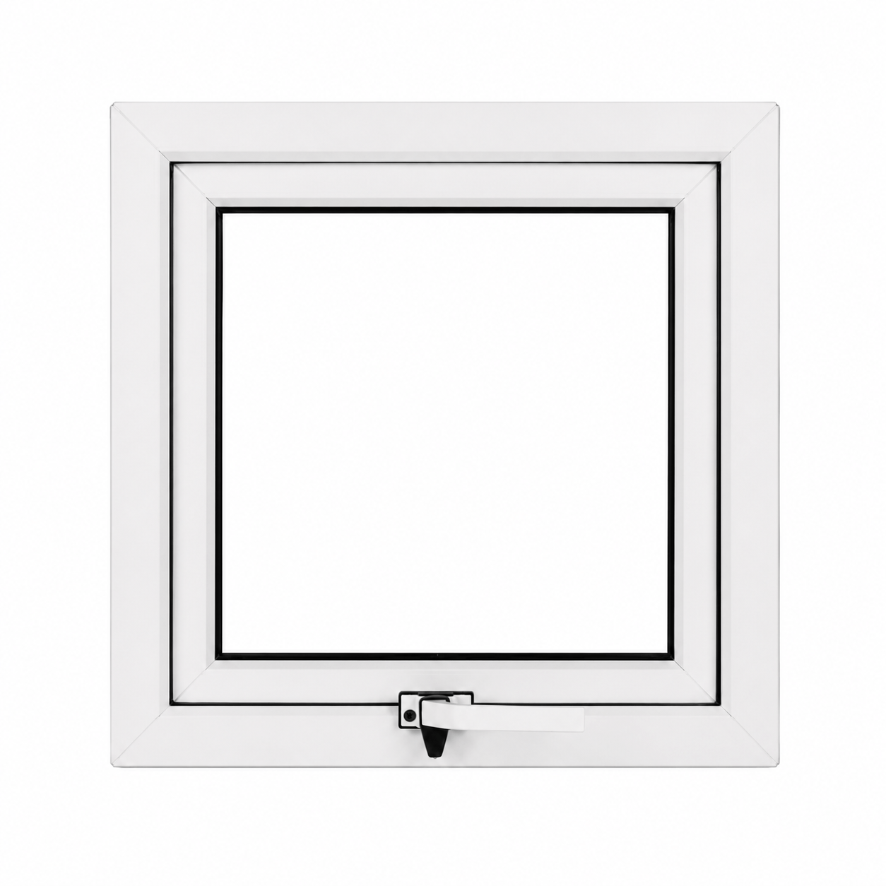 Ventana PVC Blanco DVH c/brazo de empuje Nexo Confort 60x60