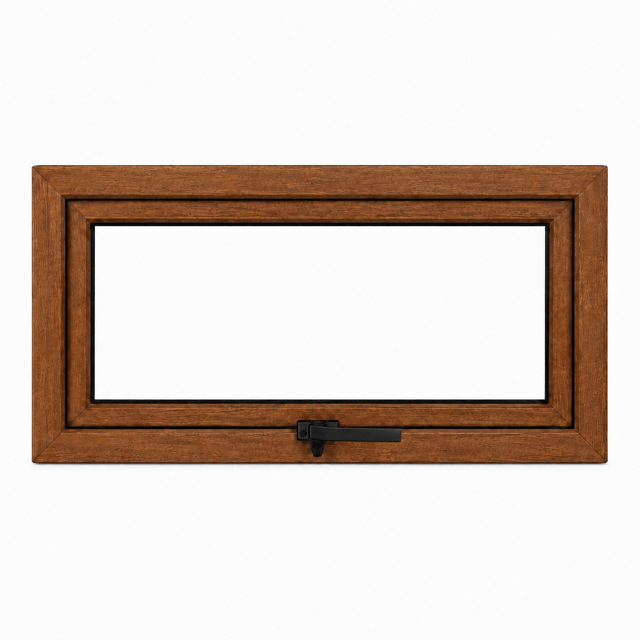 Ventana PVC DVH c/brazo de empuje Roble Nexo Confort 100x45