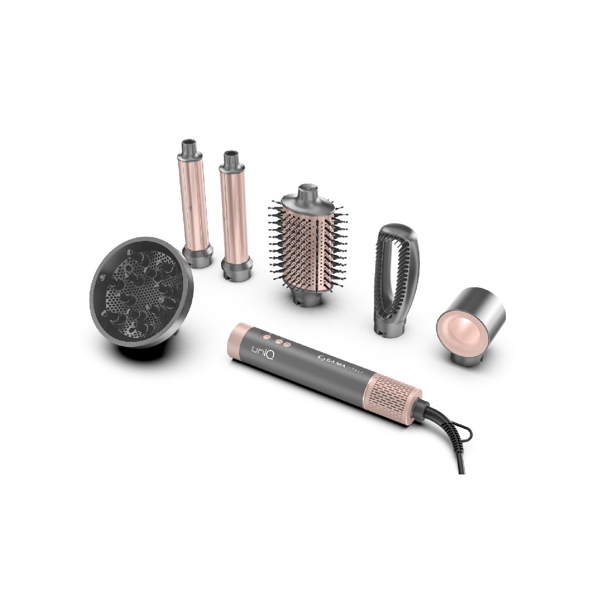 Secador De Pelo Gama Multistyler Uniq Flow 6 Accesorios