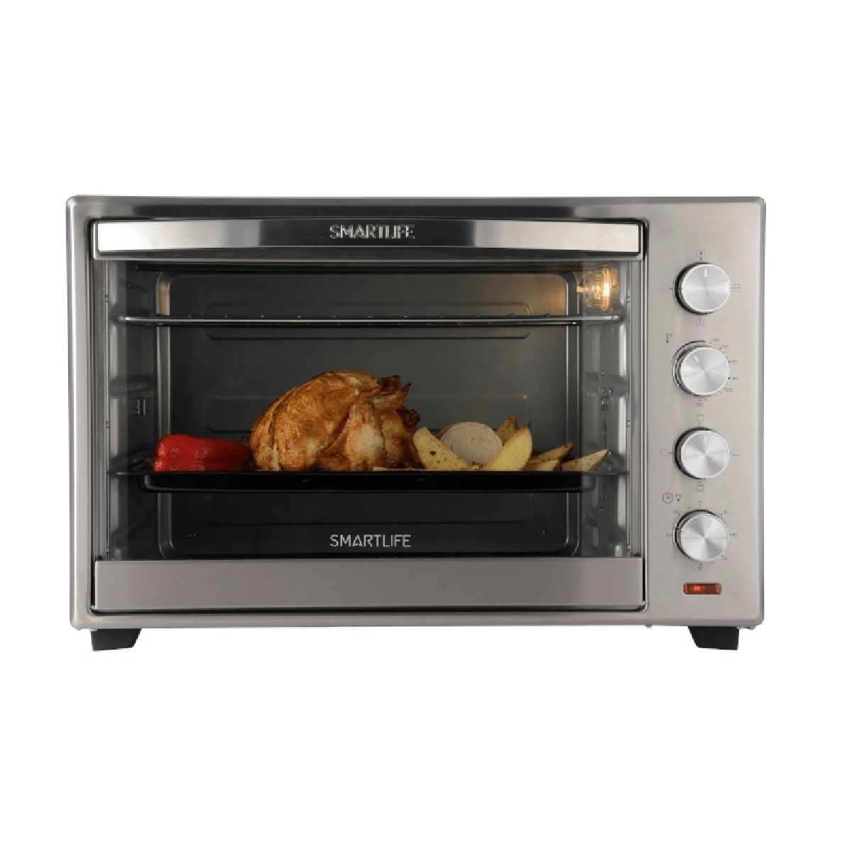 Grill Horno Smartlife 70lts Sl-Tor070 Horno Eléctrico 6 Niveles Silver