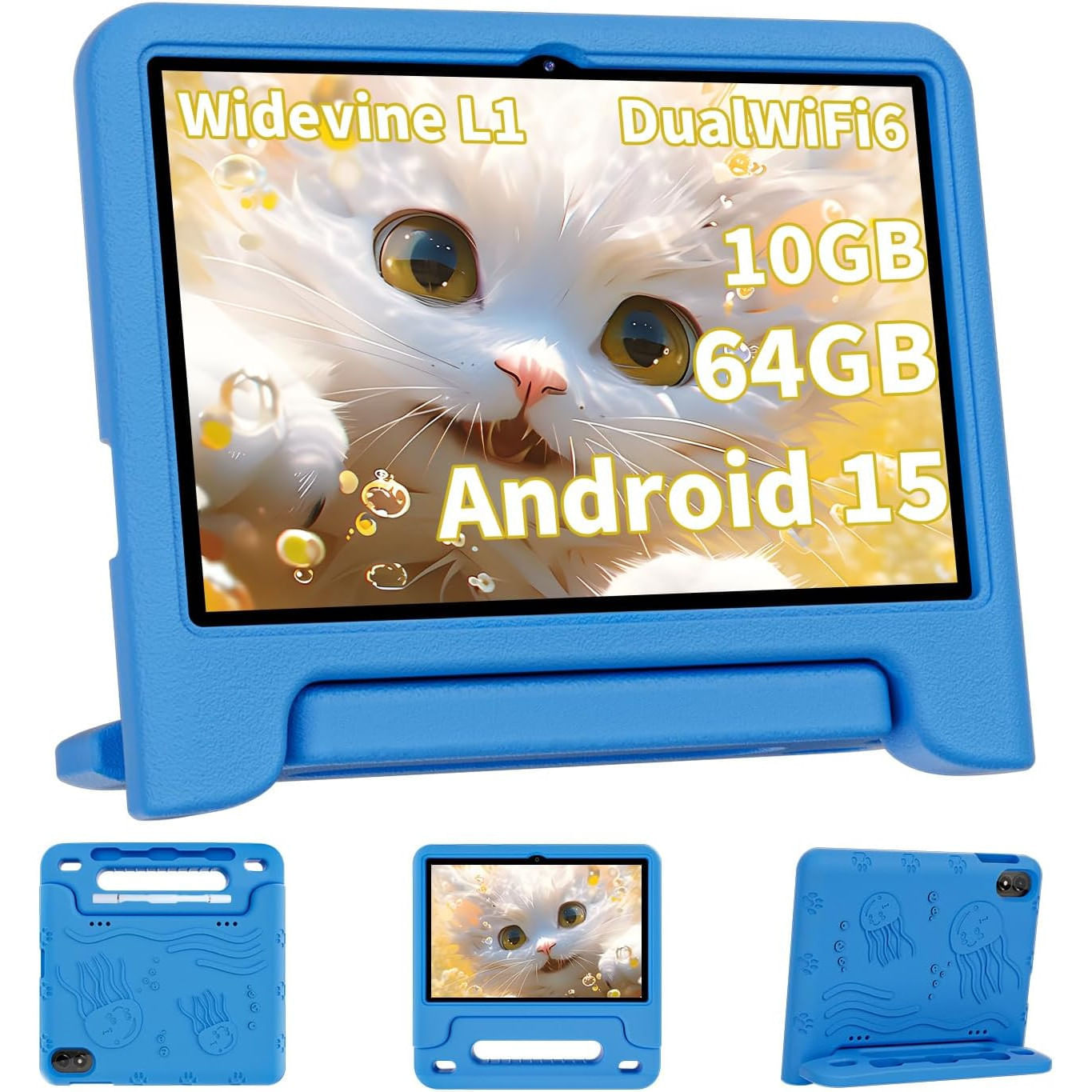 Tableta para Niños COLORROOM K10 10.1 Pulgadas 10GB RAM 64GB Android 15 Octa Core
