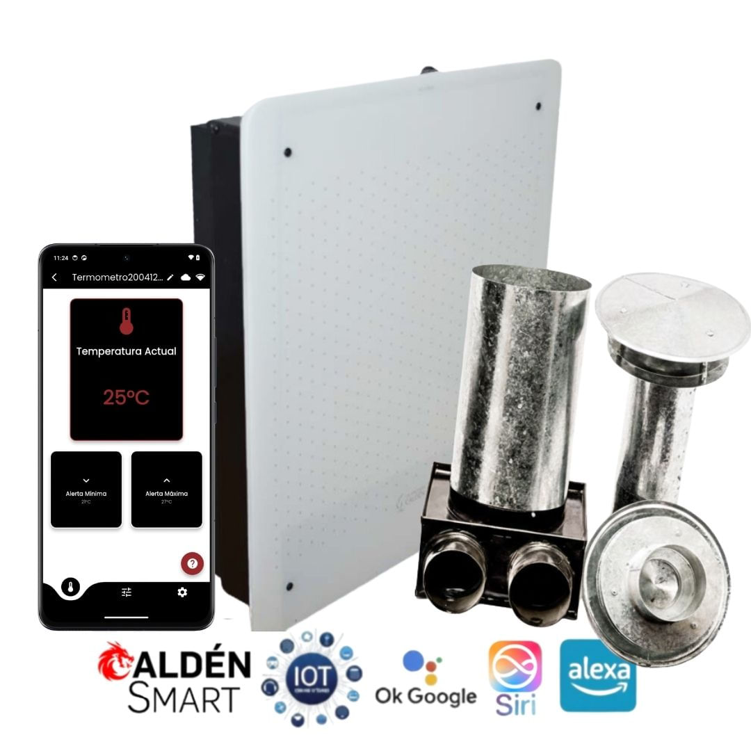 Calefactor Caldén 3000 Kcal/h Tiro Balanceado Vertical Smart Gas Envasado