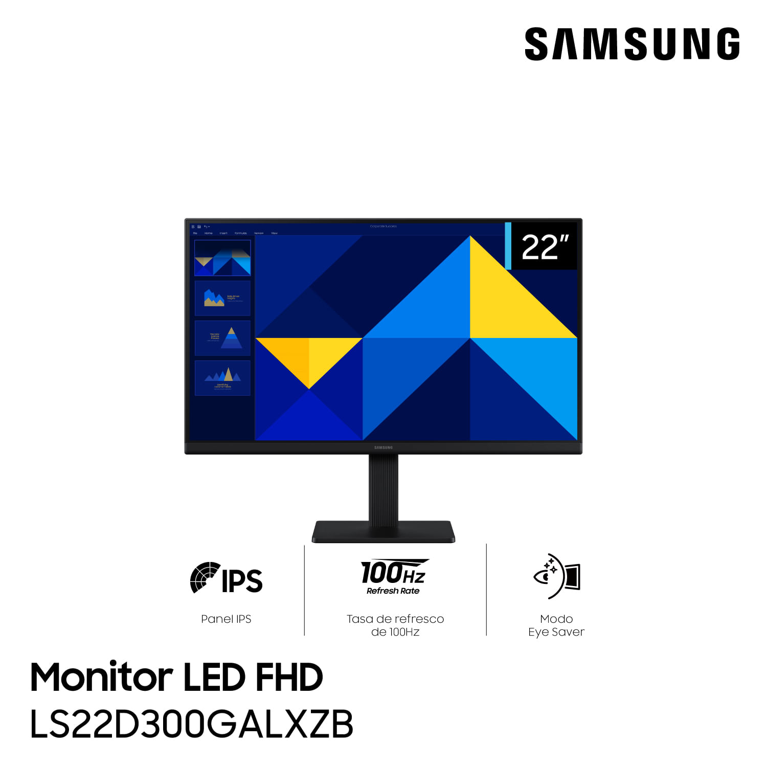 Monitor Samsung D300 22" Flat Fhd 100hz