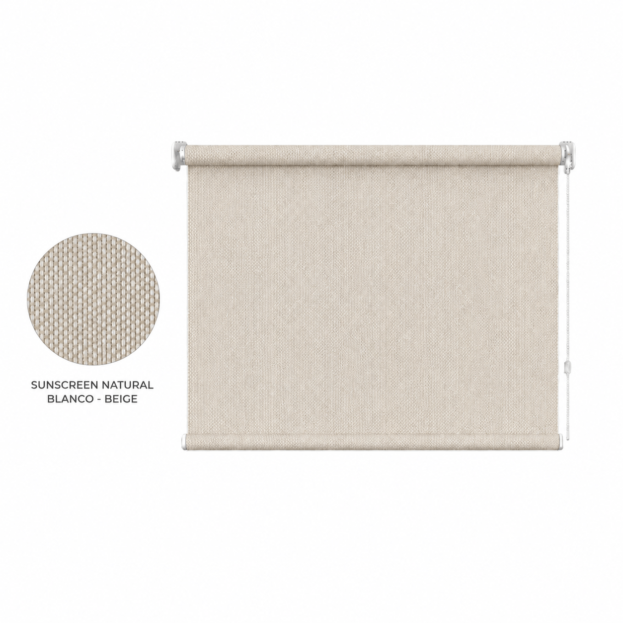 Cortina Roller Sunscreen Natural 100x90 - SADARTSA