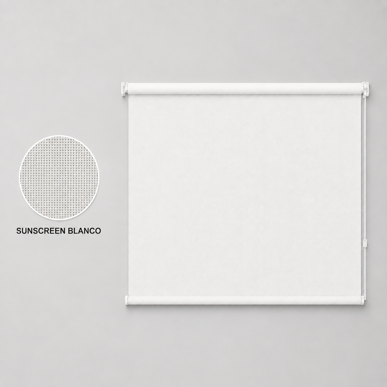 Cortina Roller Sunscreen Blanca 120x110 - SADARTSA
