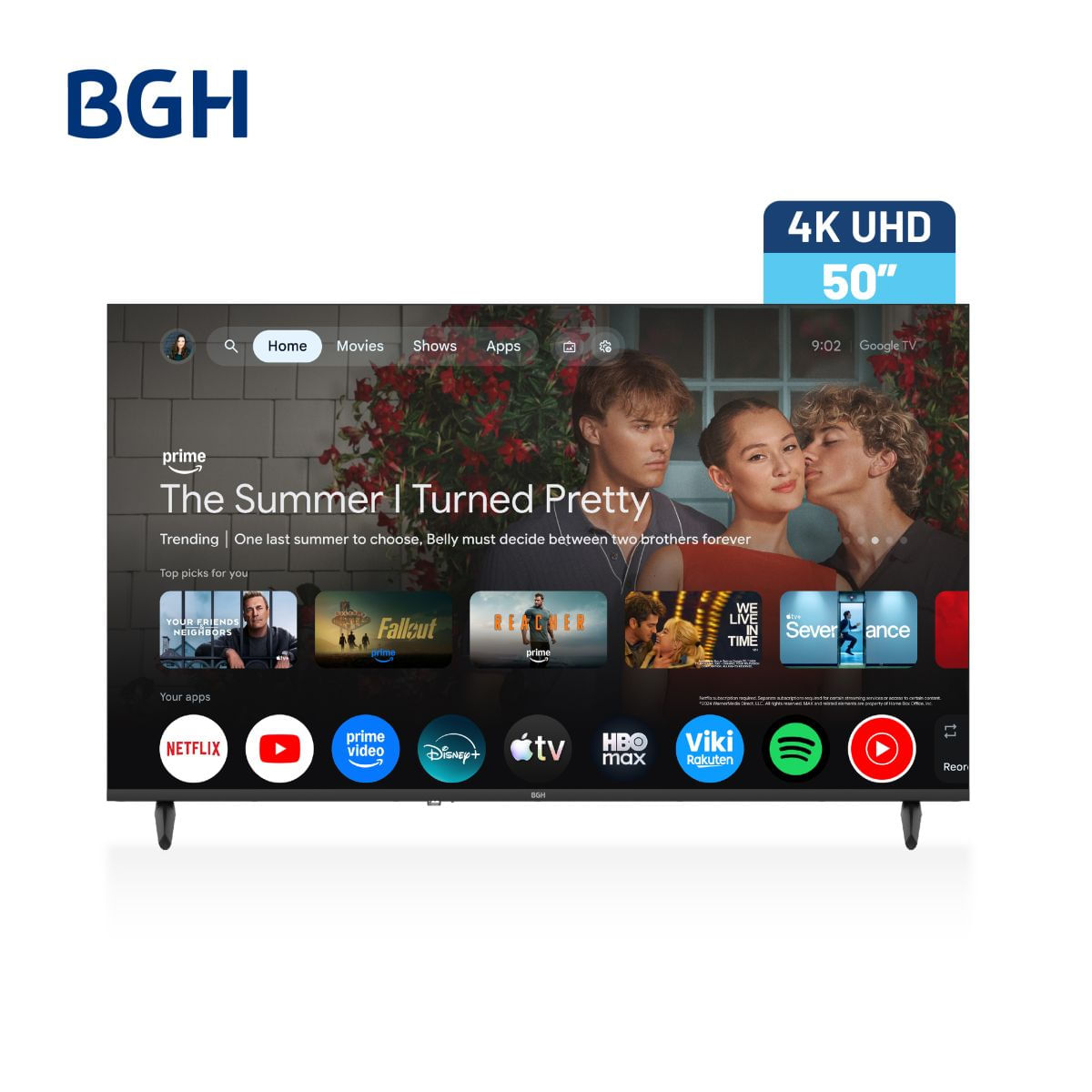 Smart TV BGH 50 B5026uh6g Uhd 4k Google Tv Bt