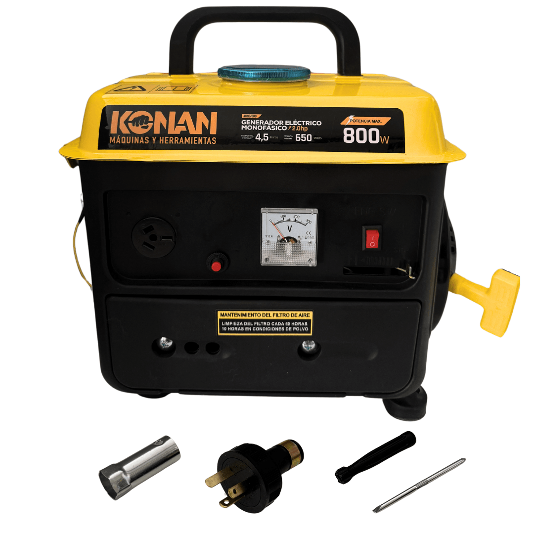 Generador Portatil Grupo Electrogeno Konan 800W 2HP 2 tiempos
